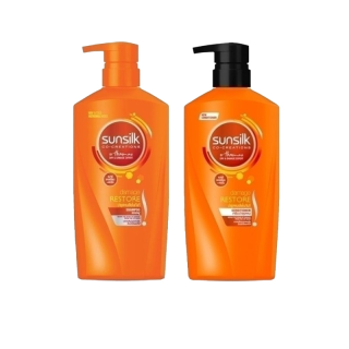 SUNSILK Shampoo 650 ml.+ Conditioner 650 ml (2 Bottles) ซันซิลแชมพู+ครีมนวด สูตร650 มล. (2 ขวด)