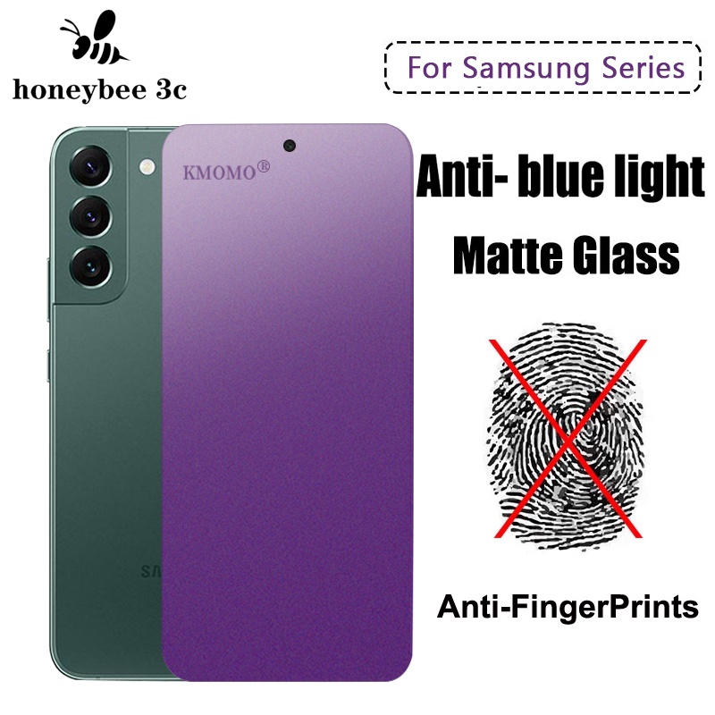 กระจกนิรภัยกันรอยหน้าจอ เนื้อแมตต์ ป้องกันแสงสีฟ้า สําหรับ Samsung Galaxy S20 S21 FE S22 S23 Plus Note 10 Lite