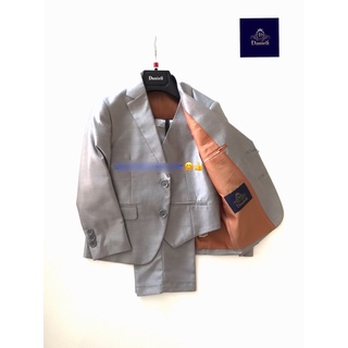 Danieli Silver Smart Suit สูทเดเนลลี่ Premium Grade สีเงิน ผ้าดี ทรงสวย เอวปรับ เซท 3 ชิ้น 3-20 ปี