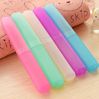 Toothbrush Holder Organizer Plastic Case Random Color Portable Travel Case Box