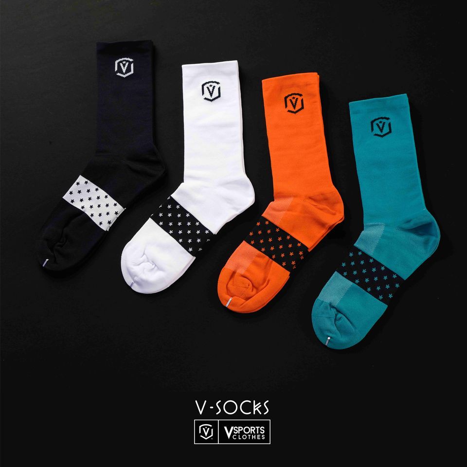 V-socks / V-star ถุงเท้า nylon 100% ยืดหยุ่นดี ระบายอากาศเยี่ยม เหมาะสำหรับใช้ออกกำลังกาย