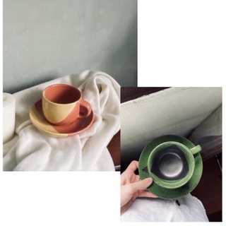 เซตถ้วยกาแฟ ชา เซรามิค ดินเผา ญี่ปุ่น japanese ceramic cup set งานจริงสวยมากค่ะ