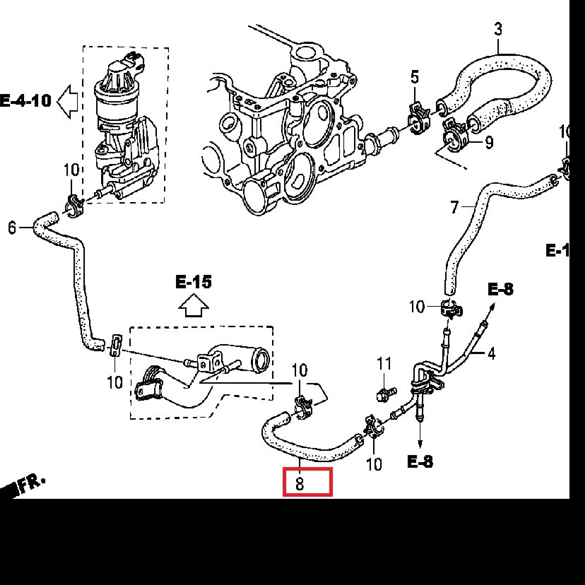 Jazz 2004-2007 ท่อท่อน้ํา Jazz GD3