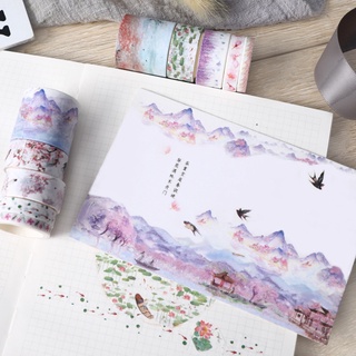 สติกเกอร์เทปวาชิ ขนาดเล็ก สําหรับตกแต่งสมุดภาพ จํานวน 10 ชิ้น