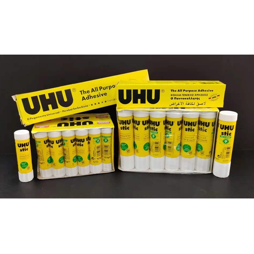 UHU กาวอเนกประสงค์กาวกาวแห้งเร็วและแห้งเร็ว 60ml 125ml กาว UHU/Uhu Stic กาวแท่ง 8.2g/21g/40g