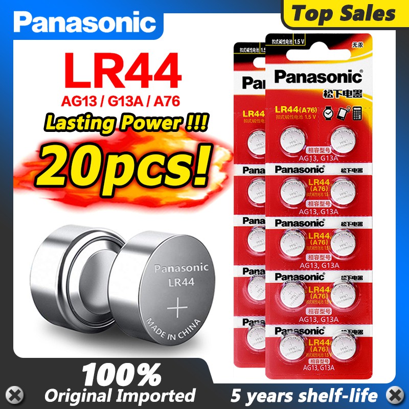 แบตเตอรี่anasonic 20cs 1.5V 357A SR44 100 al Button Cell Battery lr44