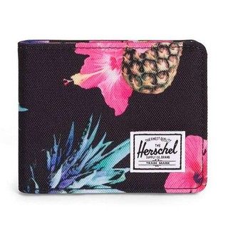 กระเป๋าสตางค์ Herschel Supply Roy Wallet - Oscar Black Pineapple with RFID Blocking ของแท้ ส่ง