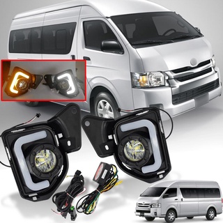 ไฟตัดหมอกเดย์ไลท์ DRL HIACE คอมมิวเตอร์ ไฟเดย์ไลท์ COMMUTER ปี 2014 - 2018 แบบ LED DRL พร้อมชุดสายไฟครบชุด