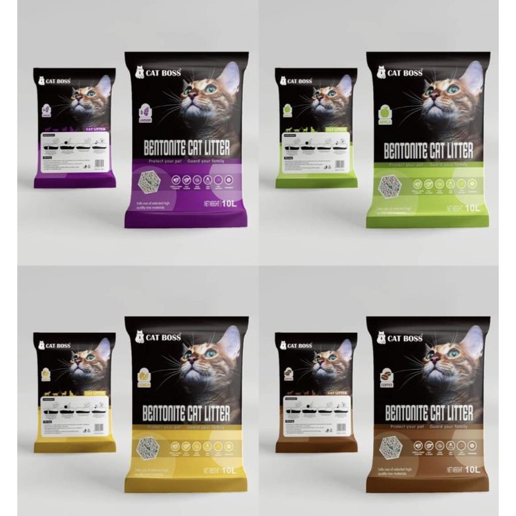 🐈‍⬛🐈‍⬛Cat Boss ทรายแมวเบนโทไนท์ 10L.🐈‍⬛🐈‍⬛