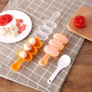 แม่พิมพ์ข้าวปั้นซูชิ ทรงกลม พร้อมช้อน DIY