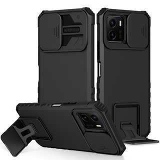 🔥 รุ่นใหม่ 🔥 Case Vivo Y15S 2021  เคสโทรศัพท์ วีโว้ เคสกันกระแทก กันรอยกล้องเคสตั้งได้ สไลด์กันกล้อง Vivo Y15S 2021