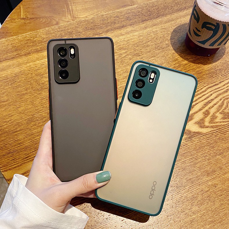 เคสโทรศัพท์กันกระแทกแข็งเคสโทรศัพท์มือถือแบบใสสําหรับ OPPO Reno 6Z 6 5 Pro 5G Matte Transparent Phon