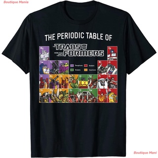 เสื้อยืดผู้ชายและผู้หญิง Transformers The Periodic Table Of Transformers T-Shirt Mens Womens T-shirtsS-5XL