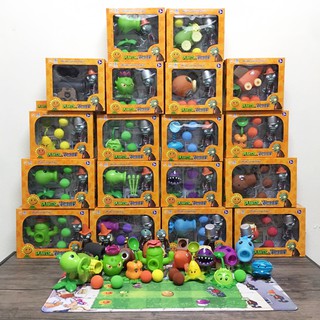 ของเล่นพืชปะทะซอมบี้ (Plants vs Zombies) Set 18 Set 12 ของเล่นยิงกระสุน ของเล่นยิงผี โมเดลสะสม ของเล่นสะสมยอดฮิต พืชvsผี