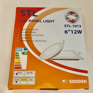 โคมดาวน์ไลท์ led 6” 12w STL เเสงสีขาว กลม