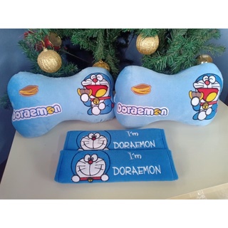 setหมอนรองคอ+ที่หุ้มเบลล์ในรถยนต์ลายโดเรม่อนDoraemon