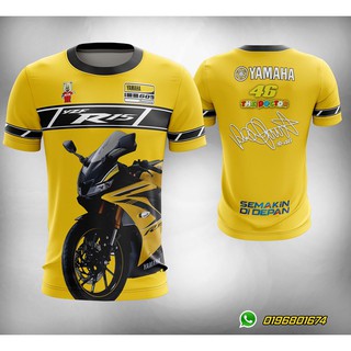 เสื้อยืด yzf-r15 สีเหลือง แขนสั้น 2022