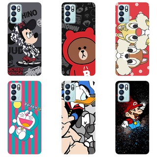 เคสสำหรับ OPPO Reno6 Z 5G Case Silicone Back Cover Soft Casing OPPO Reno6 5G Reno6Z cartoon TPU เคส