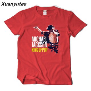 เสื้อยืดเสื้อยืดแขนสั้นพิมพ์ลาย Xuanyu Michael Jackson สําหรับผู้ชาย