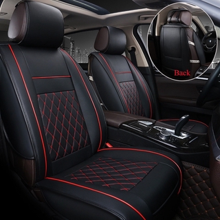 🚗【COD✅ 】หุ้มเบาะรถยนต์เบาะคู่หน้า ที่หุ้มเบาะรถยนต์ PU leather car Seat Cover