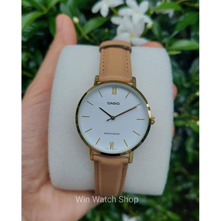 นาฬิกา Casio รุ่น LTP-VT01GL-7B นาฬิกาผู้หญิงสายหนังสีเบจ รุ่นใหม่ล่าสุด- มั่นใจ ของแท้ 100% รับประกันสินค้า 1 ปีเต็ม - รูปที่ 4