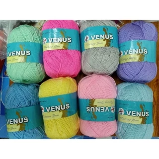 ไหมพรมวีนัสเส้นเล็ก20/4-420หลา🌾4ply💞ถักตุ๊กตา.เสื้อ.ดอกไม้.ของใช้ในบ้านต่างๆ