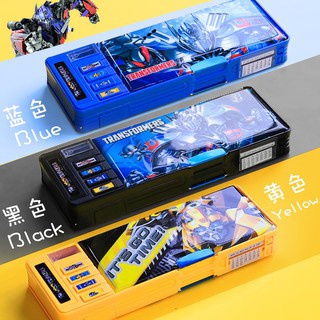 พร้อมส่ง กล่องดินสอ TRANSFORMERS กล่องดินสอ เปิด 2 ด้าน พร้อมกบเหลาดินสอ