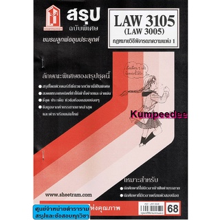 สรุปLAW3105,LAW3005(LA 305,LW306) กฎหมายวิธีพิจารณาความแพ่ง 1 68฿