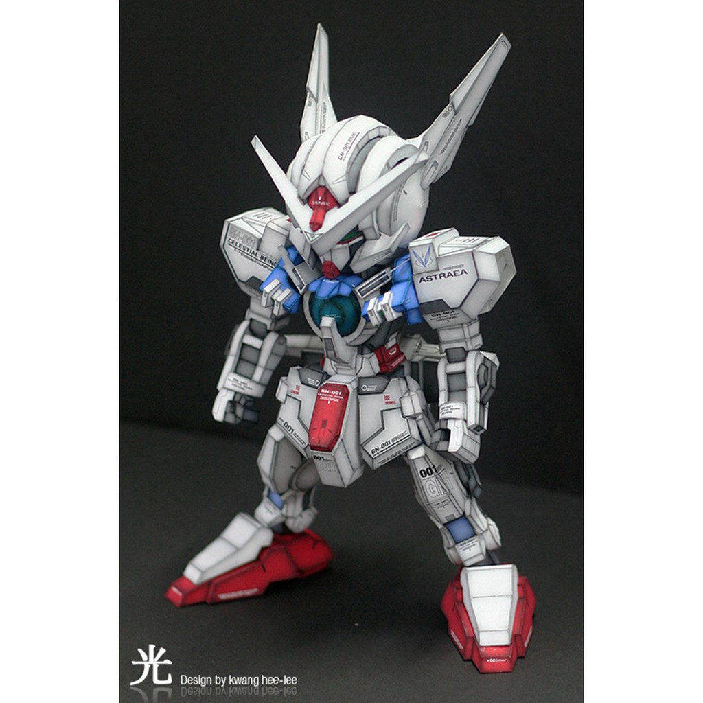 Diy Papercraft Sd Gundam Gny - 001astraea -Ver . 3 D จิ๊กซอว์ของเล่นสําหรับเด็ก / ผู้ใหญ่