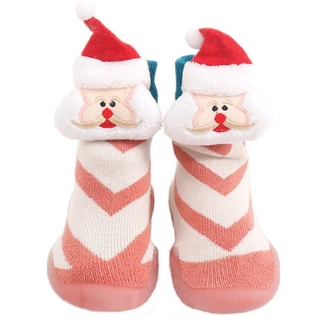 รองเท้าเด็กหัดเดินแบบถุงเท้าพื้นยาง - Santa