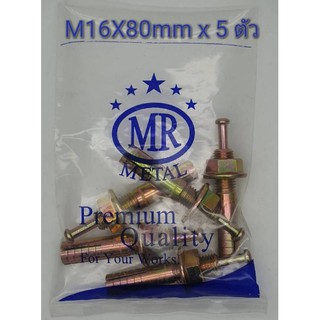 พุกตะปู MR เบอร์ M16x80 mm จำนวน 5 ตัว