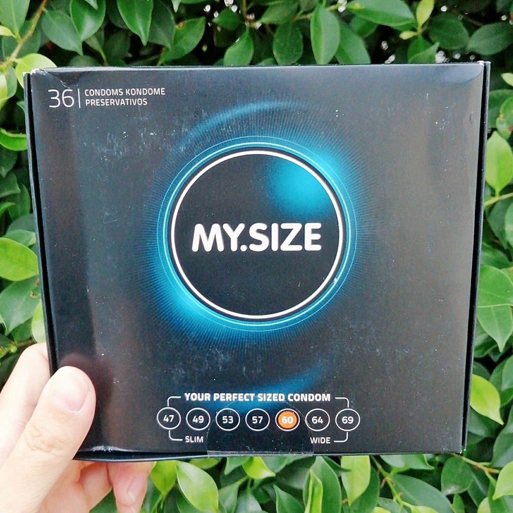 ถุงยางอนามัย ขนาด 60 มม MY.SIZE Lubricated Transparent Condom MYSIZE MY SIZE 60 mm Comdoms คอนดอมเยอ