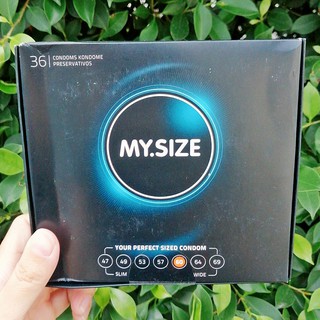 ถุงยางอนามัย ขนาด 60 มม MY.SIZE Lubricated Transparent Condom MYSIZE MY SIZE 60 mm Comdoms คอนดอมเยอรมันนี