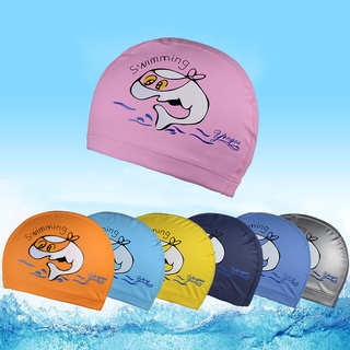 jqk หมวกว่ายน้ำ เด็กน่ารักสดใส มี 3 ลายให้เลือก รุ่น F4