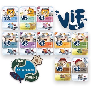 [เพาซ์แมว 12 ซอง] อาหารแมวเปียกแบบซอง ขนาด 75g Felina Canino VIF