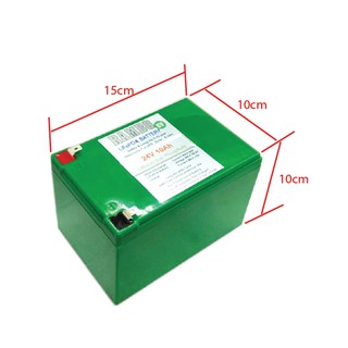 Lithium iron Phosphate  Lifepo4 battery แบตเตอรี่ลิเที่ยมฟอสเฟต 24V 10Ah พร้อมใช้ + BMS ควบคุม จ่ายกระแสสูงสุด 40A