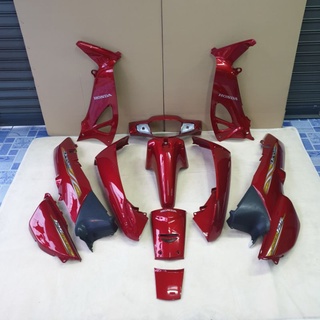 ชุดสี แฟริ่ง honda ดรีม 125 สีแดง กุญแจกลม พร้อมติดสติ๊กเกอร์