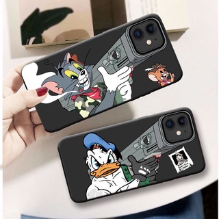 Compatible For Tecno POVA 5 4 Pro Spark 10 Pro Spark GO 2023 POVA 2 NEO POP 5 4 LTE Spark 8C 7T 7 Pro 6 Go Camon 18P 17P Cartoon Tom Cat Donald Duck Phone Case