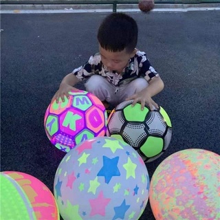 Youn ลูกบอลพองลม เรืองแสง สําหรับเล่นกีฬาฟุตบอล เด็กวัยหัดเดิน 3 ปีขึ้นไป