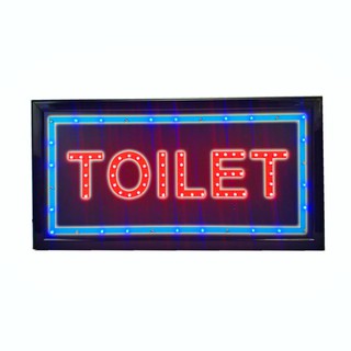 ป้ายไฟตกแต่งร้าน (TOILET) ป้ายไฟ LED (TOILET) ป้ายห้องน้ำ ขนาด 50*25 cm