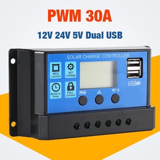 โซลาร์ชาร์จเจอ โซล่าชาร์จคอนโทรลเลอร์10A/30A solar charge controller 12v/24v PWM