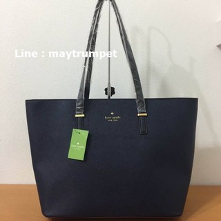 กระเป๋า Katespade ใบใหญ่หนังแข็งอยู่ทรง รุ่นยอดฮิตขายดีติดลมบน (กรม)