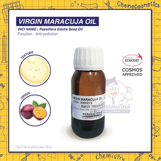 VIRGIN MARACUJA OIL น้ำมันเสาวรสสีทองหรือมาราคูจาสกัดเย็น มีโทโคไตรอีนอล (40 มก./100 กรัม) และโทโคฟีรอล (5 มก./100 กรัม)