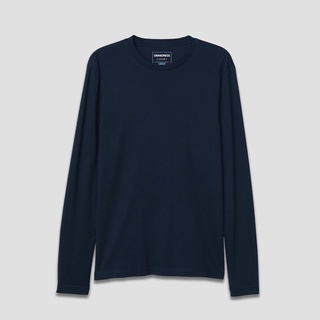 Grandness เสื้อคอกลม Luxury Cotton  แขนยาว รุ่น LX166 (สีกรม)