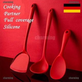 จากเยอรมัน💥 ทนร้อน 💥230 เซลเซียส ตะหลิวซิลิโคน กระบวยซิลิโคน ทัพพีซิลิโคน ไม่ละลาย ไม่กลัววร้อน ทนความร้อนได้สูง ซิลิโคนแท้ ผัด ทอด ชุดตะหลิวทำอาหาร [กระบวย/กระชอน/ทัพพี/ตะหลิว]