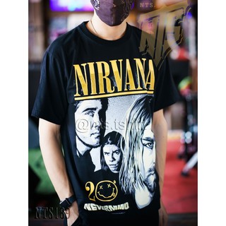 【Hot】NTS 189 NIRVANA ROCK เสื้อยืด เสื้อวง เสื้อดำ สกรีนลายอย่างดี ผ้าหนานุ่ม ไม่หดไม่ย้วย NTS T SHIRT S M L XL XXL