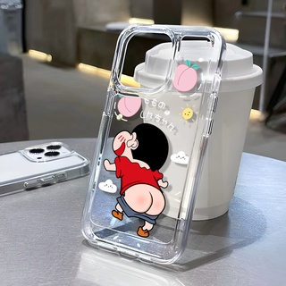 เคสโทรศัพท์มือถือ แบบใส ลายการ์ตูนชินจัง สําหรับ iphone 14 Plus 11 13promax 12 7Plus X XS Max 7 8