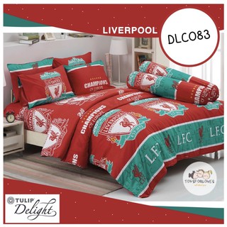 🔥ลิขสิทธิ์แท้🔥 Tulip Delight ผ้าปูที่นอน+ผ้านวม DLC083 ลายฟุตบอล ลิเวอร์พูล LIVERPOOL ชุดเครื่องนอน ทิวลิป Bed Set