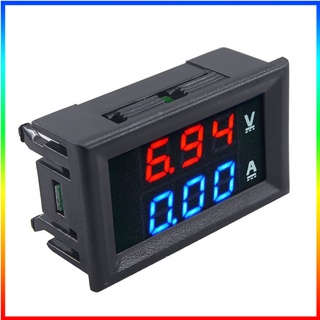 🔥ถูกสุด🔥【COD】มิเตอร์วัดไฟฟ้า มิเตอร์วัดแรงดันและกระแสไฟฟ้า DC 100V 10A Voltmeter Ammeter