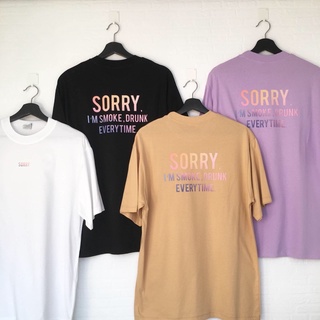 AVANDA_OFFICIAL - เสื้อยืดโอเวอร์ไซส์สกรีนลาย SORRY